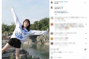 「大学生みたい」なショートパンツを履きこなすテレビ朝日の田中萌アナウンサー（本人インスタグラムより）