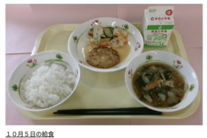 砺波市が毎日公開している給食メニュー(富山県砺波市公式サイトより)