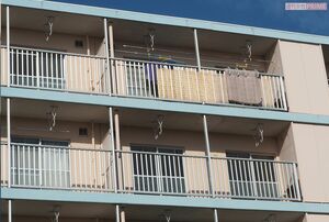 ベランダには事件当日の洗濯物が干したまま