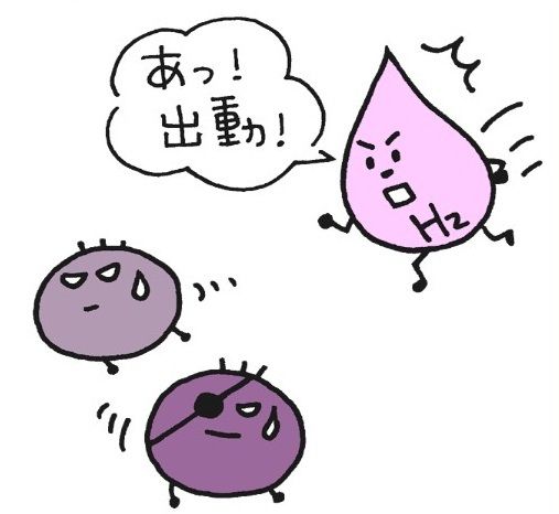  水素は、悪玉活性酸素を選択的に除去してくれる!
