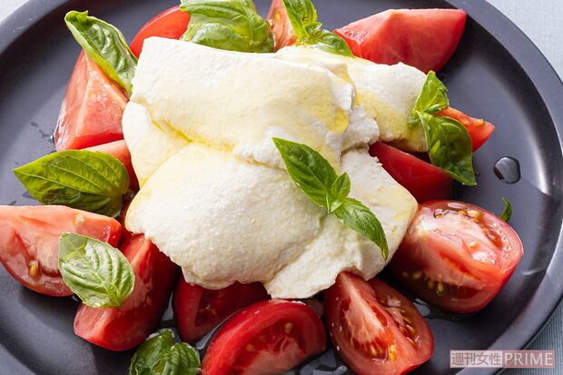 塩豆腐でカプレーゼ風