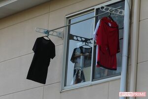 男子寮には練習着が干されていて……