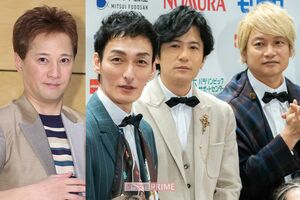 中居正広と、草なぎ剛、稲垣吾郎、香取慎吾