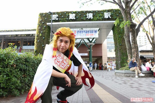 4月19日は武蔵境駅で選挙活動をしていた煉獄コロアキ氏