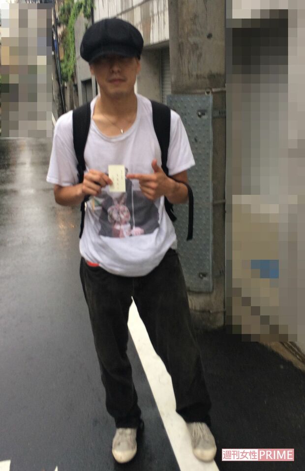 2018年6月初旬、自宅前で週刊女性の直撃に答えた裕太