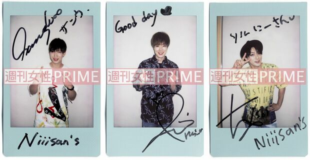 3人のサイン入りチェキを計3名様にプレゼント。週刊女性PRIMEのサイト内で画像をクリックすると応募ページにとびます。※2017年7月14日締切