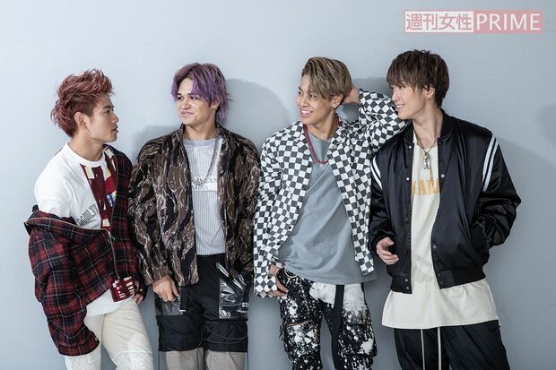 左から、浦川翔平(21)、与那嶺瑠唯(23)、RIKU(24)、藤原樹(20)　撮影／廣瀬靖士