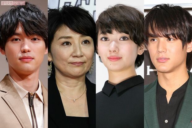 救急救命士役の福士蒼汰（写真左）。（同右から）中川大志、波瑠、松下由樹は初共演高畑充希（写真右）、橋本愛らがゼネコン入社同期の10年を演じる