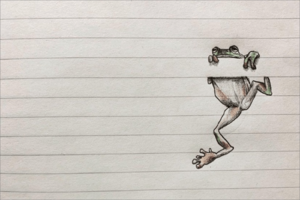 RT企画を始めるために書いたカエルのイラスト。