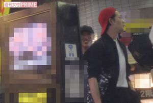 ２回目の打ち上げ会場をあとにする竜星