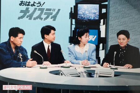 『おはよう!ナイスデイ』スタジオで現場の様子を説明する東海林さん