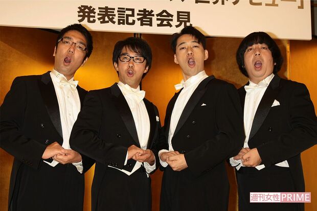 宇田川フリーコースターズとしてCDデビューしたバナナマンとおぎやはぎ(2009年)
