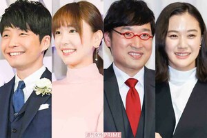左から星野源・新垣結衣、山里亮太・蒼井優
