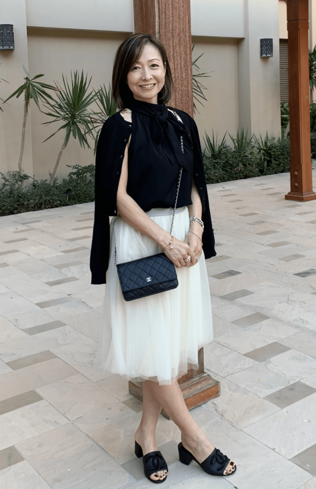 2022年のクリスマス、「パーム・ジュメイラ」のフェアモントホテルで過ごす倉沢淳美さん