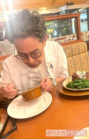 厚みのあるステーキもしっかり完食!本当にお肉が大好きです