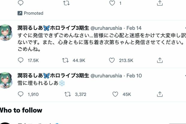 騒動について潤羽るしあがツイッターでコメント
