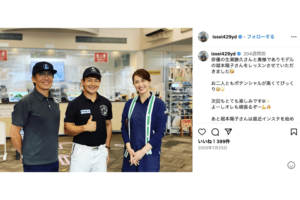 ゴルフレッスンに通っていた生瀬夫妻（プロゴルファー・松本一誠のインスタグラムより）