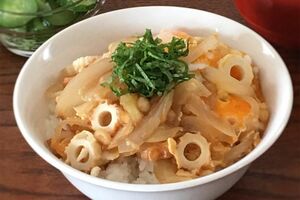 ちくわで簡単天とじ丼