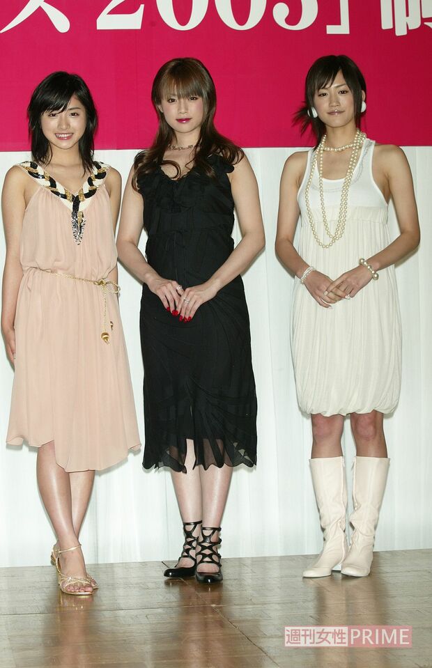 2005年5月、TBS『赤いシリーズ2005』制作発表での“ホリプロ3姉妹”