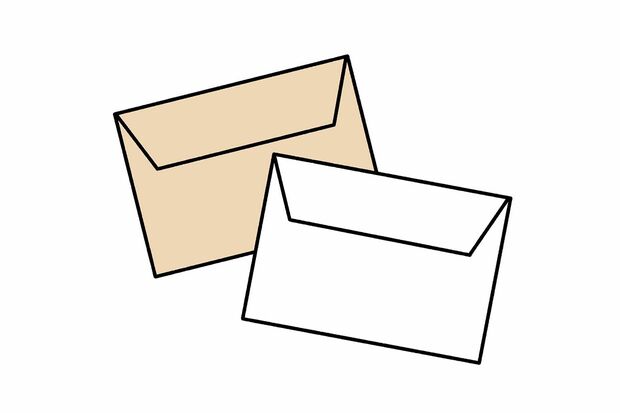 白い封筒や、美しい絵の額縁に入れて。※画像はイメージです