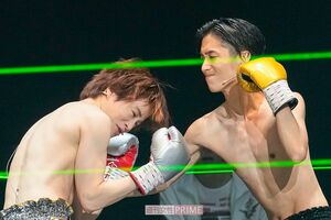 フウマとチャンプ、パンチの応酬！（撮影／伊藤和幸）