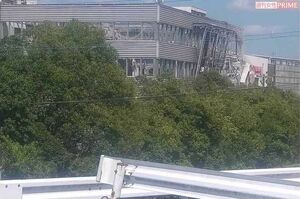 地震発生からしばらくした後、爆発が起きた『イオンモール熊本』