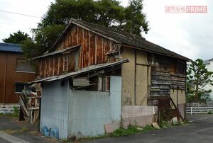 犬の白骨死体だらけになった現場。木造2階建ての男性宅は朽ち果て、一部をブルーシートで補強。犬を飼うためだけの家になっていた