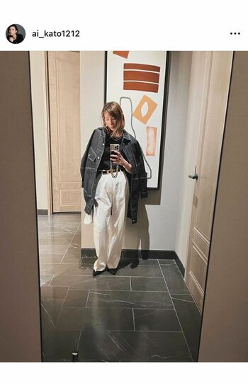 《緊張の初投稿》をした加藤あい（本人インスタグラムより）