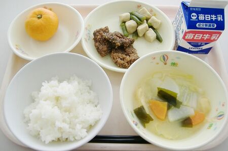 和歌山県の鯨の竜田揚げの給食