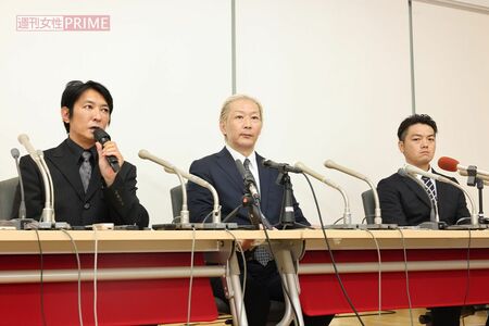 左から「当事者の会」平本淳也代表、石丸志門副代表、大島幸広氏