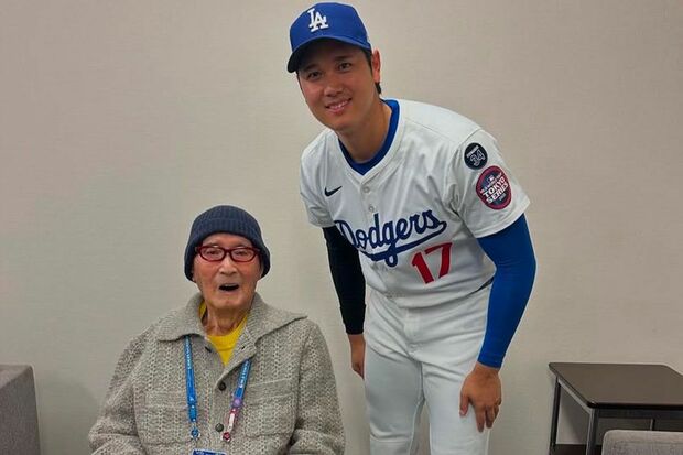 2025年3月に長嶋さんと対面した大谷翔平（インスタグラムより）