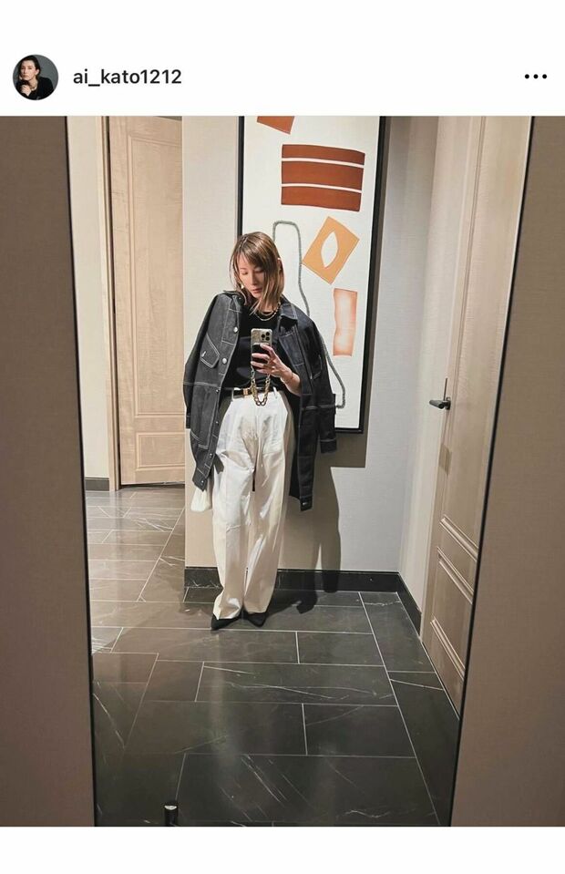 《緊張の初投稿》をした加藤あい（本人インスタグラムより）