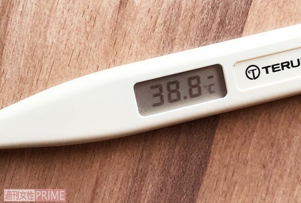 発症2日目には体温が38.8℃まで上昇した　撮影／若林理央