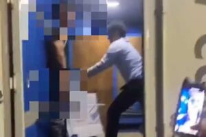 Twitterで拡散されている『アート引越センター』のいじめ疑惑動画（滝沢ガレソ氏のTwitterより）