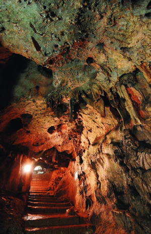 不二洞:かつて僧侶が修行の場としていたため、洞内各所には仏教にちなんだ渋い名称がつけられている。〝閻魔の金剛杖〟を7回なでて願をかけるとかなうとか
