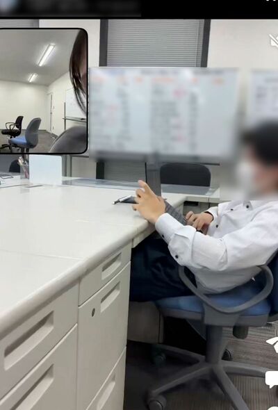 拡散されている西日本銀行シティ営業店執務室内を撮影した動画（Xより）