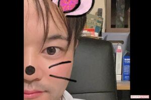 自撮りアプリでネズミになる堀雄帆容疑者（本人のSNSより）