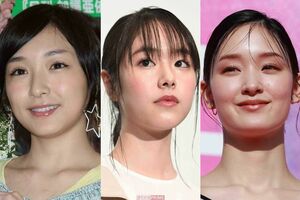 左から加護亜依、唐田えりか、剛力彩芽