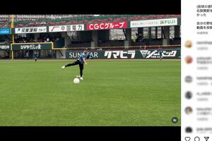 自身の投球を披露した西武・平良海馬投手（公式インスタグラムより）