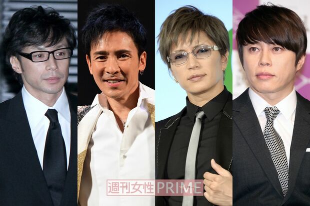 左から東山紀之、郷ひろみ、GACKT、西川貴教
