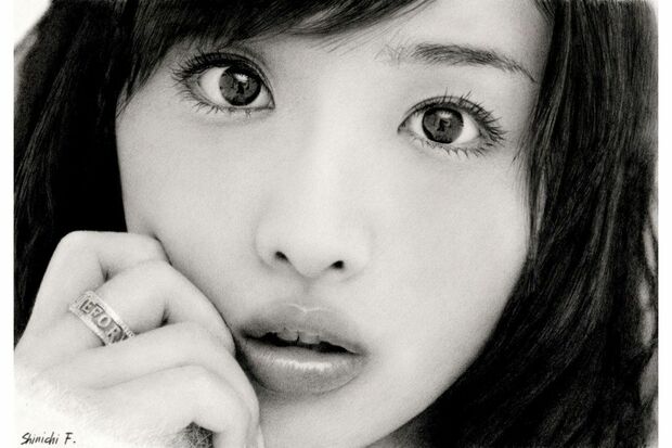 石原さとみ（鉛筆画）