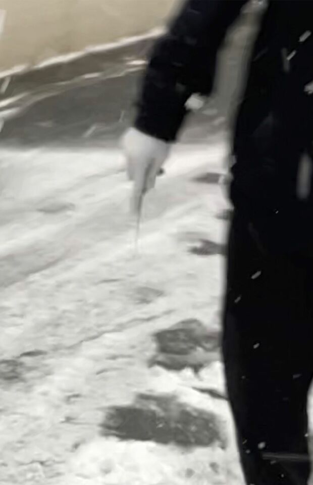 今年1月にも河上久容疑者は刃物を持ってAさんの息子を追いかけた（被害者提供）