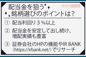 配当金を狙う銘柄選びのポイントは？