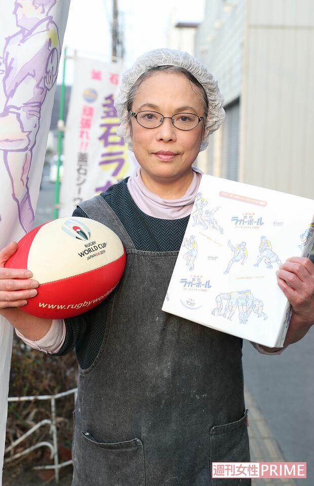  開催を待つ釜石市民らの協力を得て撮影