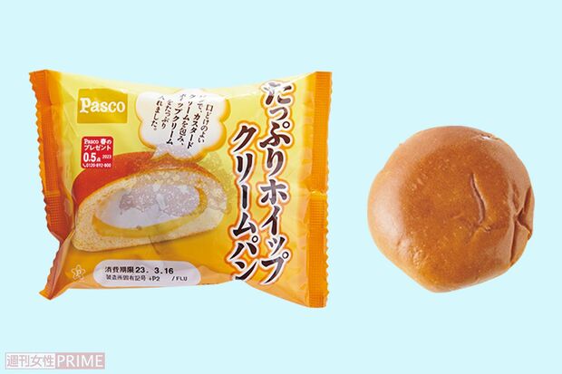 〈第15位〉Pascoたっぷりホイップクリームパン敷島製パン/105円（撮影／山田智絵）　※画像をクリックするとAmazonの商品ページにジャンプします。