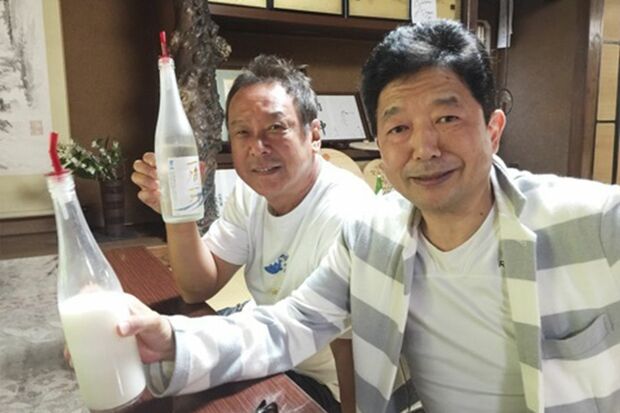 金原亭世之介師匠と。話芸のプロ中のプロである世之介師匠も森末の話芸には太鼓判を押す