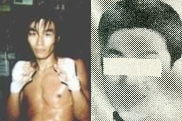 ムエタイ選手時代の湊容疑者と少年時代の写真