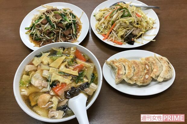 自宅近所の中華料理店でたびたび頼むメニューの一例。村岡は肉より野菜派だという