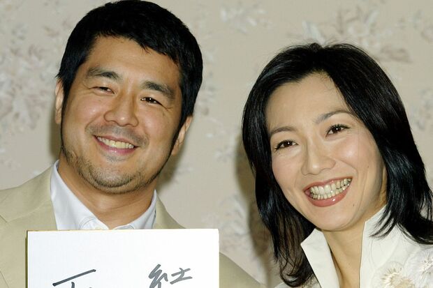 2004年1月の会見での向井亜紀と高田延彦