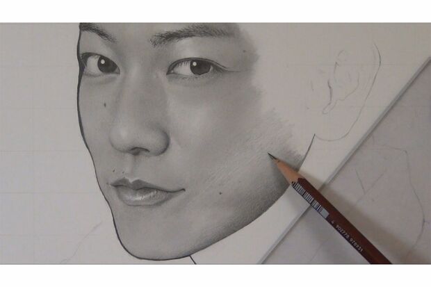 5. さらに頬を仕上げていく